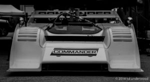 Race car with "Commander" on front.